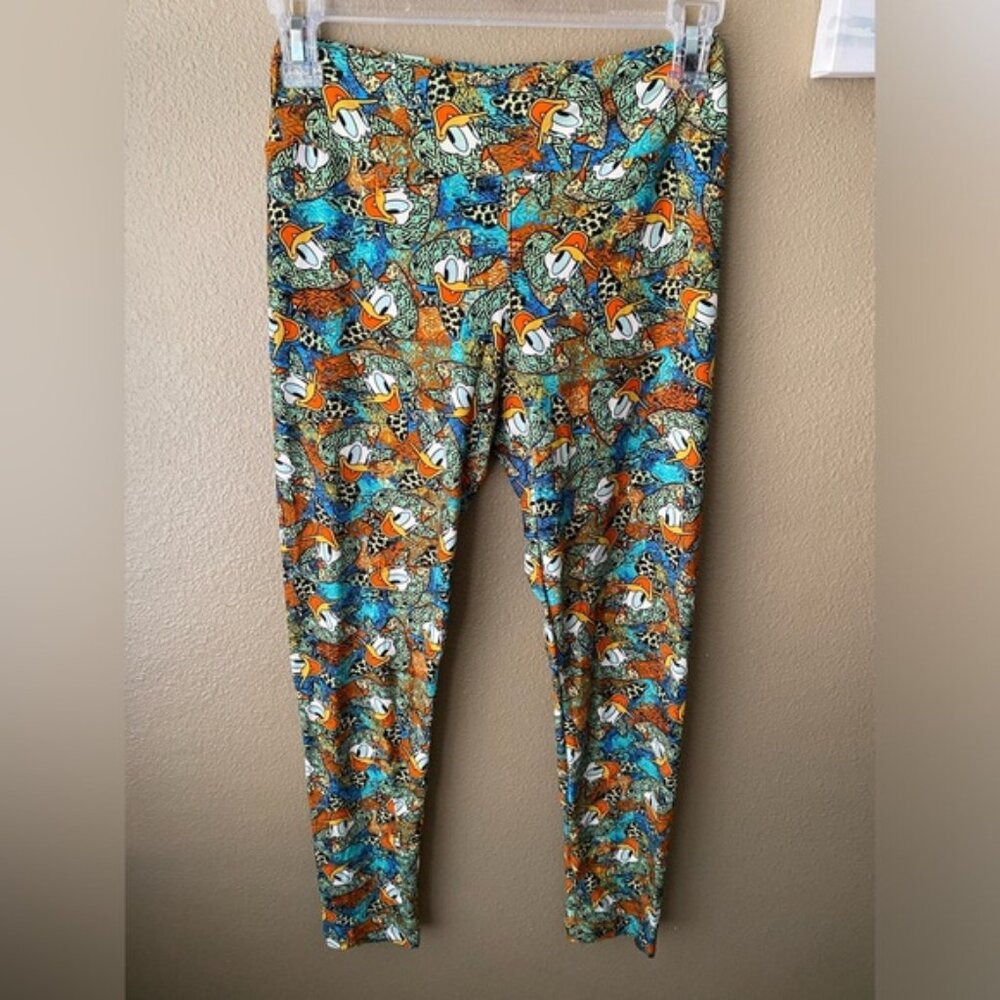 Lularoe Women’s One Size Leggings - Donald Duck Safari - NWOT - Disney
